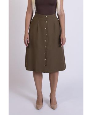 Aam The Label The Wool Midi Skirt - Brown