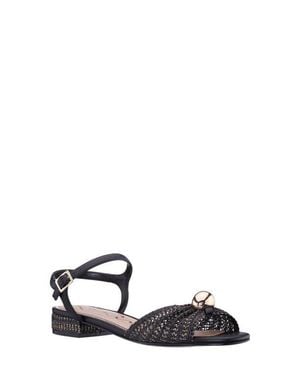 Nina Slater Ankle Strap Sandal - Black