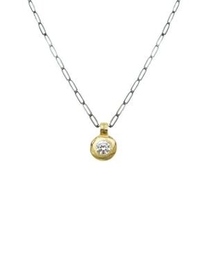 Collection 1304 Aura Mixed Metal Necklace - Metallic