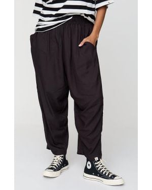 Turtledove London Organic Cotton Drape Pants - Black