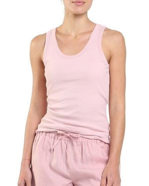 Papinelle Ribbed Shelf Bra Tank - Pink