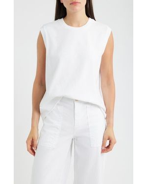 Frank & Eileen Fin Cotton Tank - White