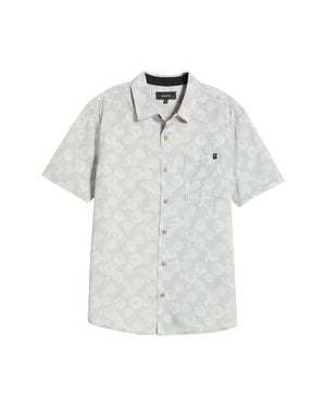 Roark Journey Floral Short Sleeve Button-Up Shirt - White