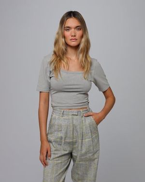 JUANA Classics Squareneck T-Shirt - Gray