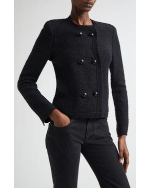 Isabel Marant Suely Wool & Alpaca Blend Bouclé Jacket - Black