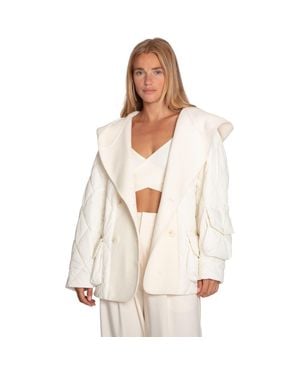 Belle & Bloom Only You Quilted Utility Jacket - White