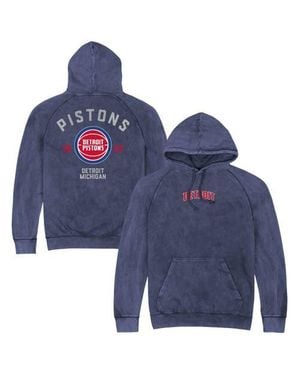 Stadium Essentials Detroit Pistons Get Back Vintage Raglan Hoodie - Blue