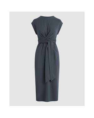 MODERN CITIZEN Fei Tie-Front Organic Cotton Dress - Blue