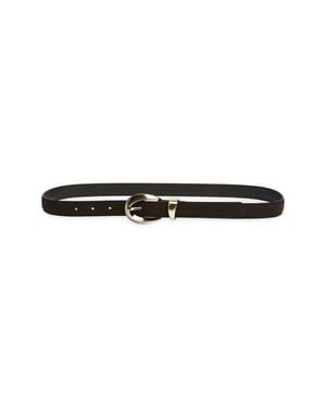 Treasure & Bond Maria Suede Belt - Black