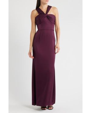 Dress the Population Rosalia Sleeveless Satin Gown - Purple