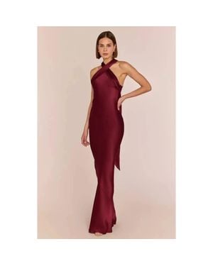 Rewritten Roma Halter Neck Dress - Red
