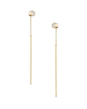 Thatch Marlo Cubic Zirconia Threader Earrings - White