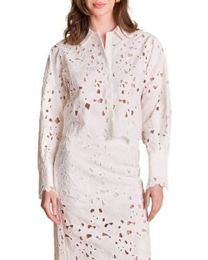 Endless Rose Cutout Button-Up Shirt - White