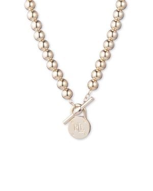 Ralph Lauren Logo Toggle Collar Necklace - Metallic