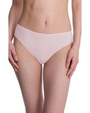 Natori Bliss Bare Stretch Cotton Thong - Pink