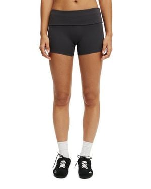 Cotton On Active Ultra Soft Roll Over Shortie Short - Blue