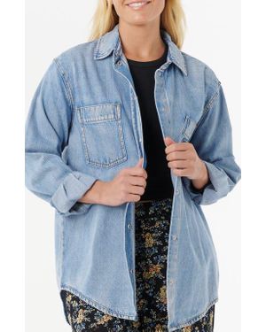 Rip Curl Pacific Rider Oversize Denim Shirt - Blue
