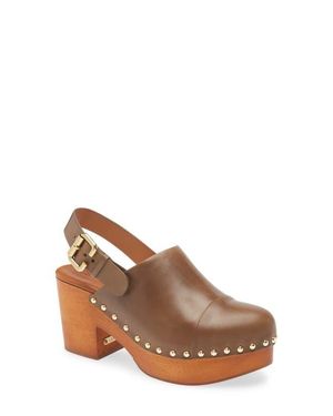 Chloé Jeannette Platform Clog - Brown