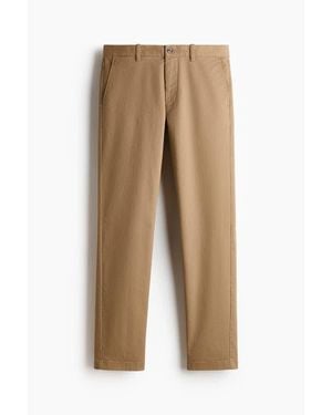 H&M Slim Fit Cotton Chinos - Natural