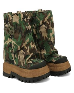 Naked Wolfe Disturb Platform Hooded Boot - Green