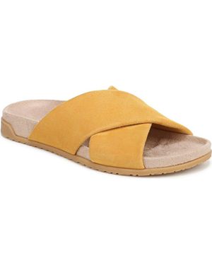 Vionic Etna Crossover Slide Sandal - Yellow