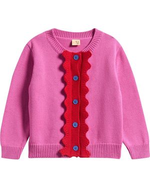 ALL SMALL.CO Kids' Wiggle Cotton Cardigan - Pink