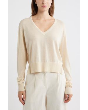 DELUC Granadella V-Neck Sweater - Natural