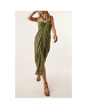 ViX Marilyn Long Cover-Up Dress - Natural