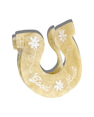 Solar Eclipse Good Luck Horseshoe Hair Claw Clip - Metallic