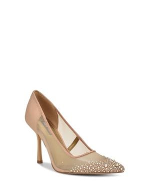 Nine West Jamiey Pointed Toe Pump - Natural
