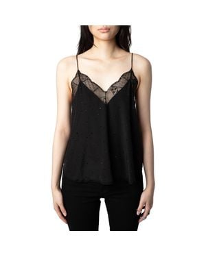 Zadig & Voltaire Christy Beaded Silk Camisole - Black
