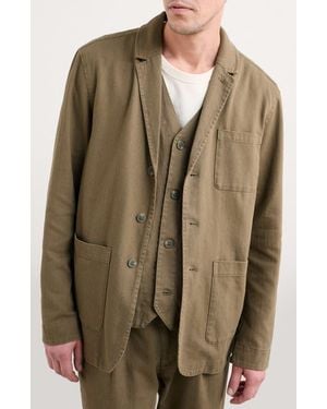 Seasalt Cornwall Tollgate Linen & Organic Cotton Blazer - Brown