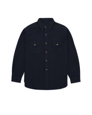 Fortela Cpo Denim Overshirt - Blue
