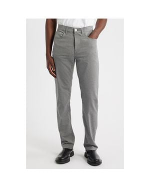 FRAME Modern Straight Leg Five-Pocket Twill Pants - Gray