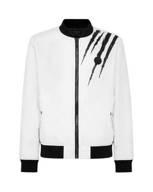 Philipp Plein Bomber Scratch - White
