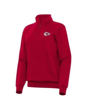 Antigua Kansas City Chiefs Victory Quarter-Zip Top - Red
