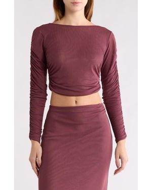ViX Mira Long Sleeve Cover-Up Top - Red