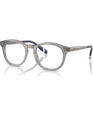 Polo Ralph Lauren 50Mm Square Optical Glasses - Metallic
