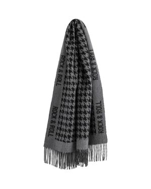 Saint + Sofia Rock Houndstooth Scarf - Black