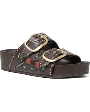 Loeffler Randall Eve Studded Platform Sandal - Brown