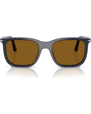 Persol 53Mm Rectangular Sunglasses - Brown