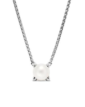 David Yurman Pearl Classics Necklace With Diamonds, 6.5Mm - Metallic