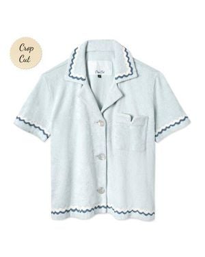 Tombolo 'Rick Rack' Cabana Crop Cut - Blue
