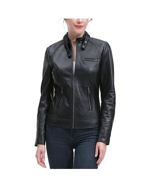 Kimi + Kai Emy Leather Moto Jacket - Black