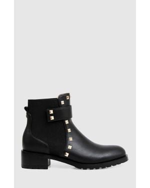 Belle & Bloom City Lights Leather Ankle Boot - Black