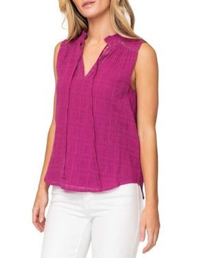 Gibsonlook Cameron Cotton Gauze Tank Top - Purple