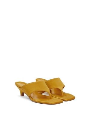 Reformation Sherlyn Wedge Thong Sandal - Metallic