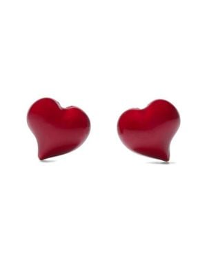 Kate Spade Puffy Heart Stud Earrings - Red