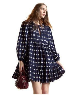 Cynthia Rowley Pintuck Mini Dress - Blue