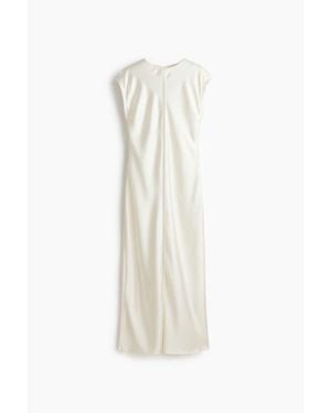 H&M Satin Midi Dress - White